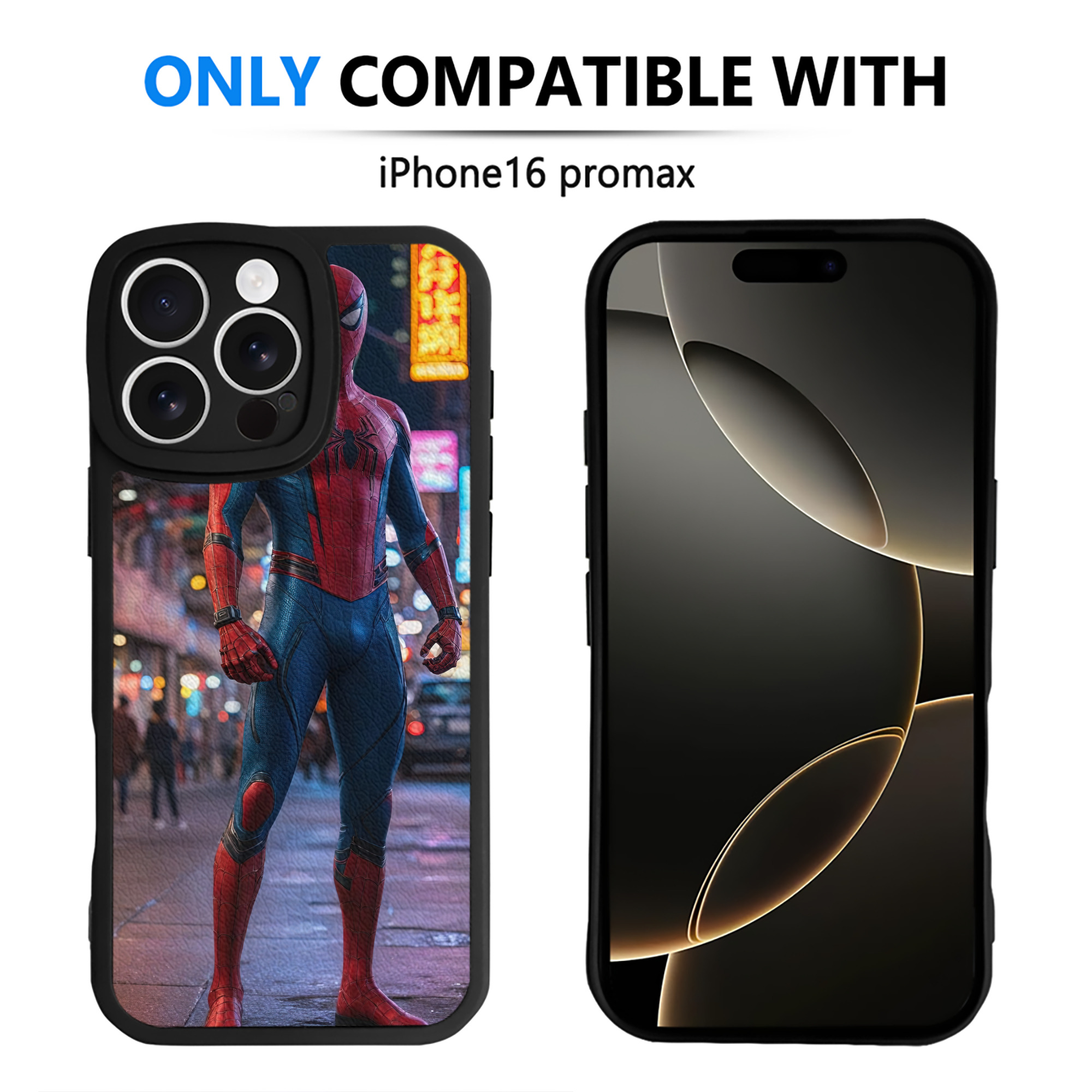 Spider Man スパイダーマン 【iPhone 16シリーズ対応】シリコンスマホケース（レザー調） 材質：シリコン